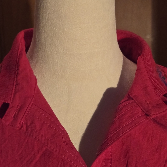 BonWorth Fuchsia Pullover Blouse Women’s L/XL – Purple Embroidery Collar & Hem - Picture 3 of 12